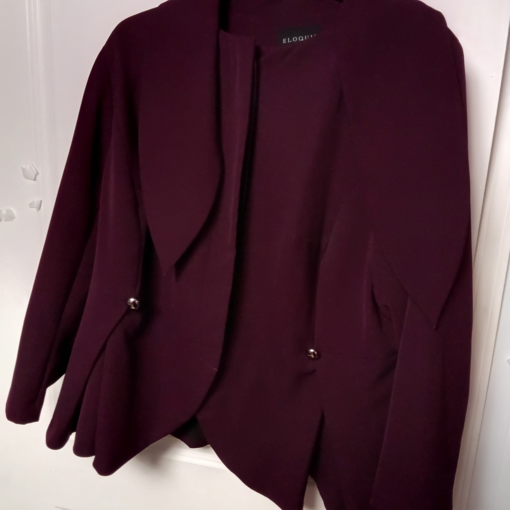 Eloquii Women's Purple Jacket